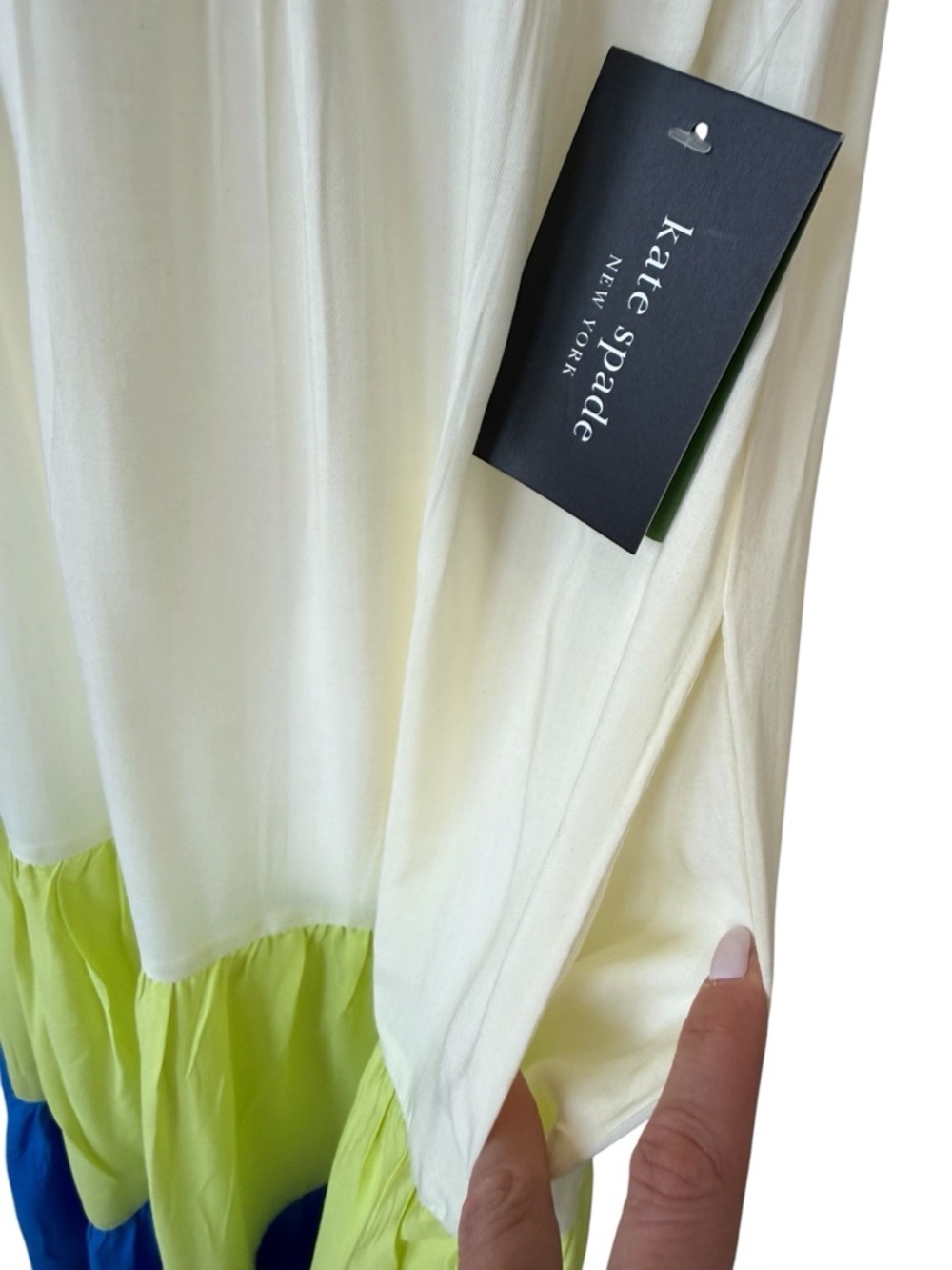 Kate Spade NWT Colorblock Midi Dress M Bow Back Resort Cruise Vacation Summer - Picture 7 of 15